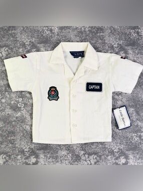 Vintage NWT Little Baron Captain Nautical Shirt Infant 12M Made in USA